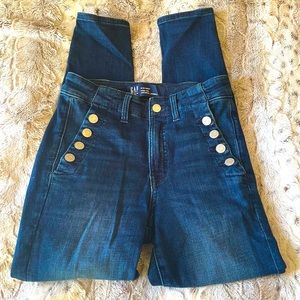 GAP Denim • hi-rise sailor skinny jean • sz 0 / 25 Short P